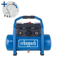 Scheppach-Fahrzeugluftkompressor mit integrierten Messgeräten und Anschlussklemmen