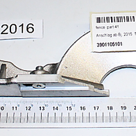 Ein Scheppach Anschlag ab Bj. 2015, von oben fotografiert. Die Länge beträgt 41 cm. Das Produkt hat die Artikelnummer 3901105101.