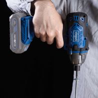 Scheppach cordless impact driver with LED lighting and torque indicator