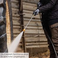 Die Edelstahl-Sprühlanze sorgt für eine hohe Langlebigkeit.