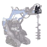 Antriebseinheit für Erdbohrer von Scheppach, Ansicht von der Seite.