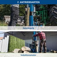 Holzspalter mit Gelenkwellenantrieb und Induktionsmotor für Scheppach-Modell HL3000GM