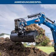 Scheppach-Bohrschaufel mit hydraulischer Betätigung, hydraulischer Ausrichtung und stabiler Halterung für präzises Arbeiten