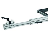 Schiebeschlitten 1400 kpl. von Scheppach, seitliche Ansicht.