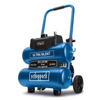 Ultra-silent Scheppach-Kompressor mit 200 Liter/min, 10 bar, 54 dB(A) – Twin-Kompressor mit langlebiger Bauweise