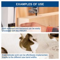 HBS261 bandsaw highlighting versatile use for both soft and hard wood processing