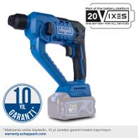 Scheppach Akku-Bohrhammer mit 10-Jahres-Garantie, 20V-Batterieplattform, 4,0 Ah Lithium-Ionen-Akku und 10 Jahre Garantie für Maschinen mit Online-Registrierung