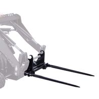 Scheppach-Ballenspieß (Bale Spear) mit Arbeitsgerät, Detailansicht