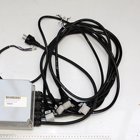 Scheppach-Schaltkasten mit Kabelverbindungen und Steckern für 230V-Anschluss