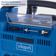 Staufachventiladapter, Ballnadel und konischer Adapter für Scheppach-Hybridkompressor