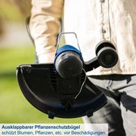 Ausklappbarer Pflanzenschutzbügel schützt Blumen, Pflanzen und andere empfindliche Elemente vor Beschädigungen.