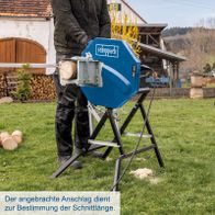 Wippkreissäge mit Anschlag für präzise Schnittlängenbestimmung