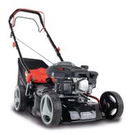 Benzin Rasenmäher MS150-42E von Scheppach mit 3,7 PS, 42 cm Schnittbreite, E-Start, Radantrieb, inkl. Akku & Ladegerät.