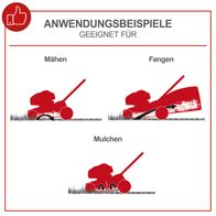 Der Benzin-Rasenmäher MS225-53E VS von Scheppach eignet sich zum Mähen, Fangen und Mulchen. Er ist vielseitig einsetzbar und bietet verschiedene Funktionen für die Gartenpflege.