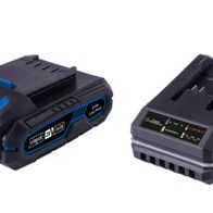 Scheppach Starter-Kit 2.0 mit Akku und Ladegerät – 2,0 Ah Batterie und Ladegerät mit LED-Anzeige