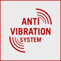 Das Produkt verfügt über ein Anti-Vibrationssystem zur Reduzierung von Vibrationen während des Betriebs.
