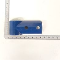 Trägerklemme von Scheppach, seitliche Ansicht mit zwei Löchern.