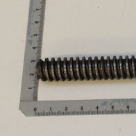 Scheppach Gewindespindel mit Gewindeabschnitt, maßstabsgerecht auf Messskala abgebildet