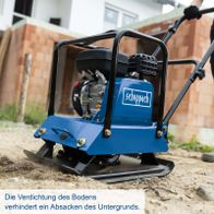 Die Verdichtung des Bodens verhindert ein Absacken des Untergrunds.
