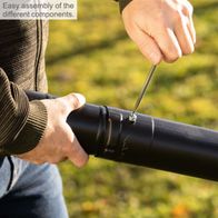 Easy assembly of the different components. The petrol leaf blower & vacuum LBH3500P by Scheppach features easy assembly of the various components.