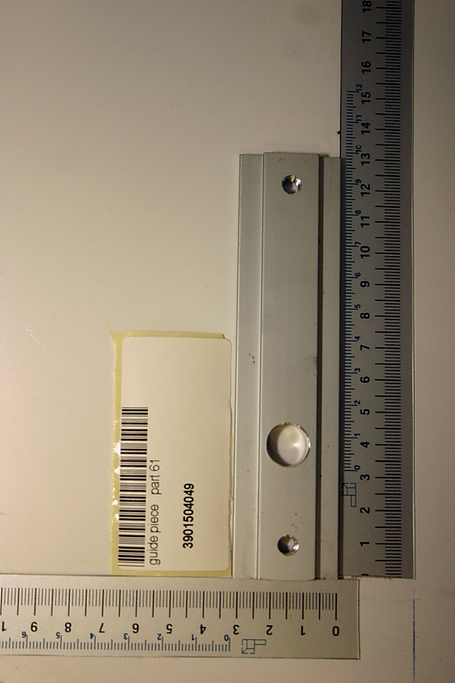 Scheppach Führungsstück (Teil 61) mit Beschriftung und Barcode