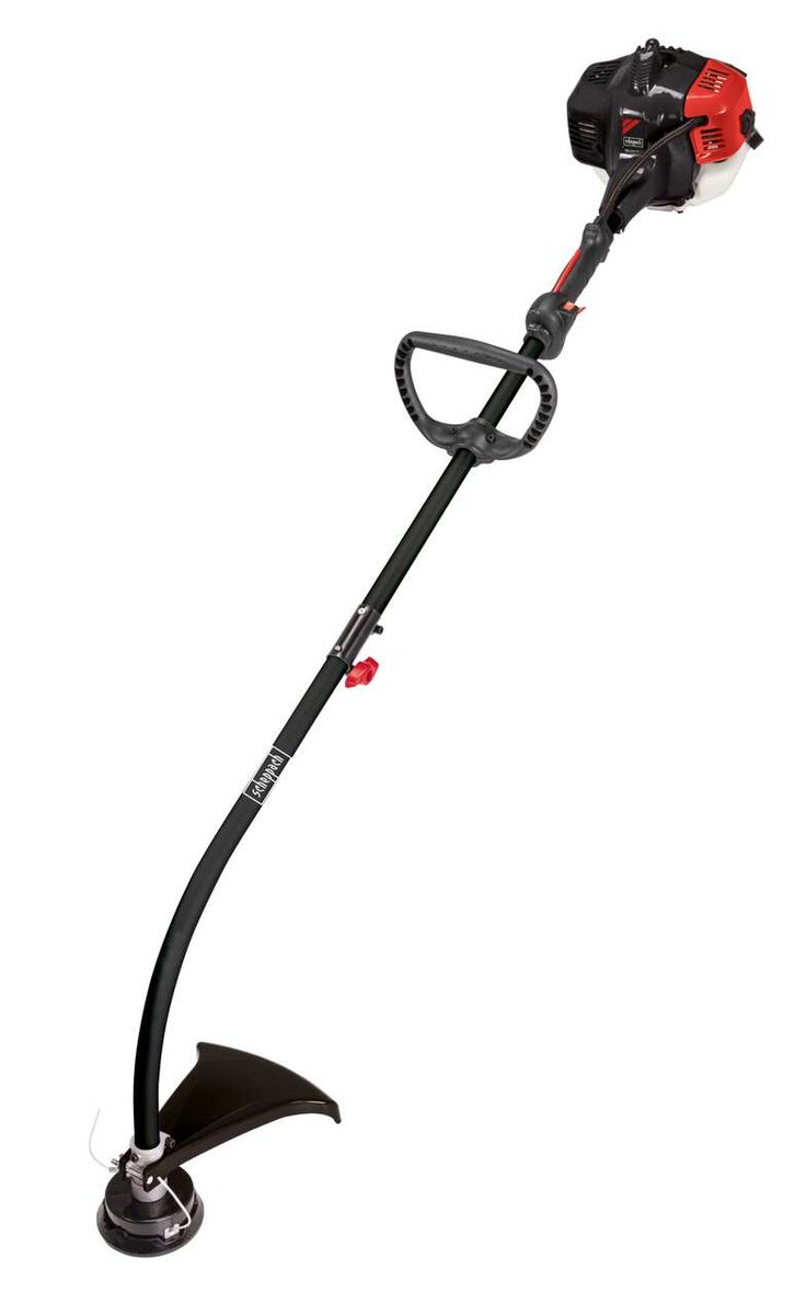 Benzin Rasentrimmer Motorsense PLT3000 Scheppach, Ansicht von der Seite.