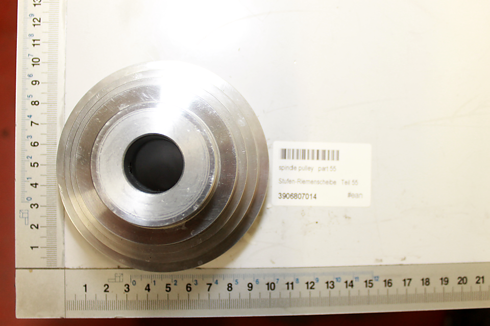 Stufen-Riemenscheibe (Teil 55) mit integriertem Innenring, Scheppach