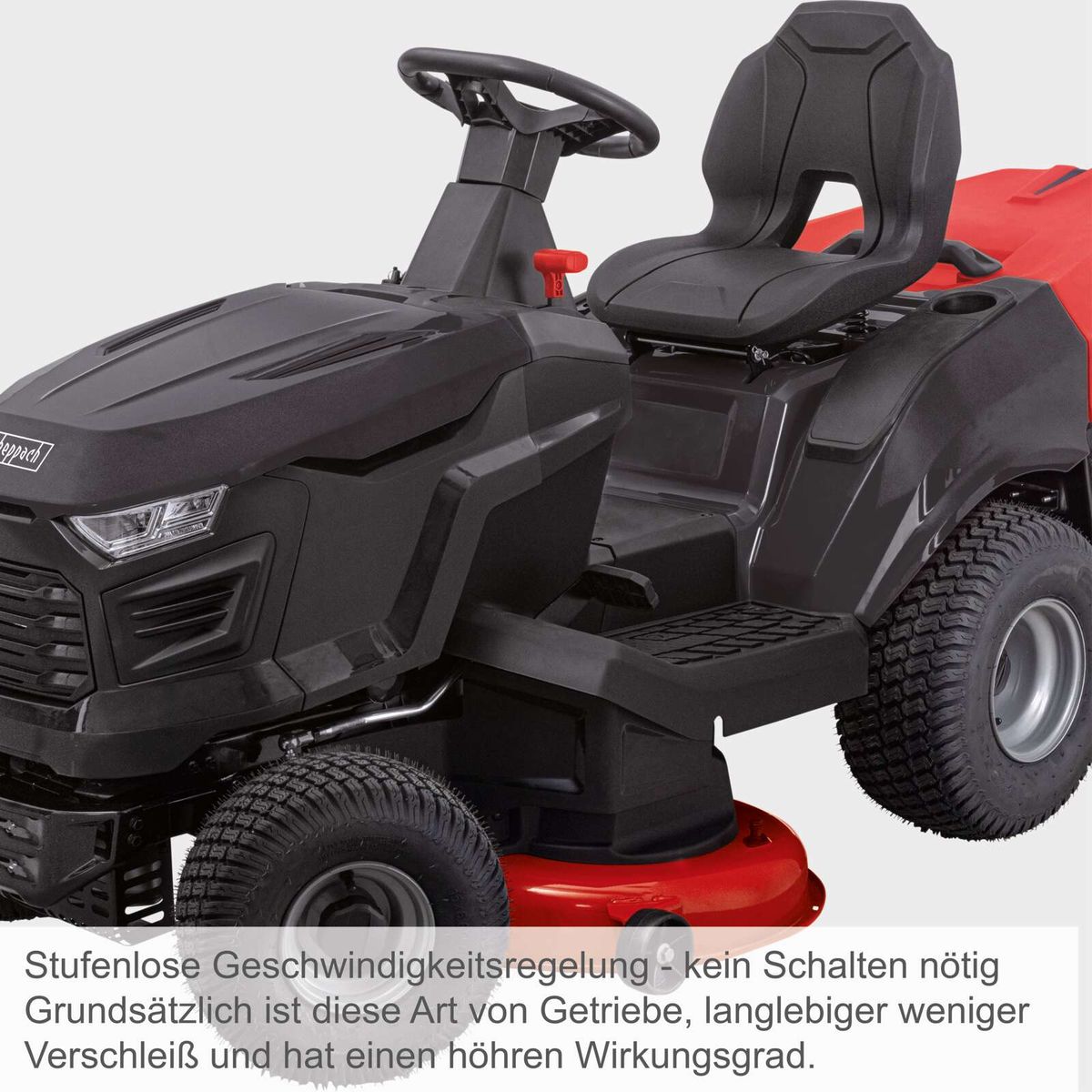 Scheppach Rasenmäher mit stufenloser Geschwindigkeitsregelung ohne Schaltgetriebe, langlebiger und effizienter