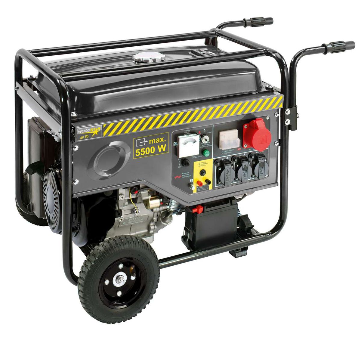 Stromgenerator gp 65 Woodster - 13PS, von der Seite gezeigt.