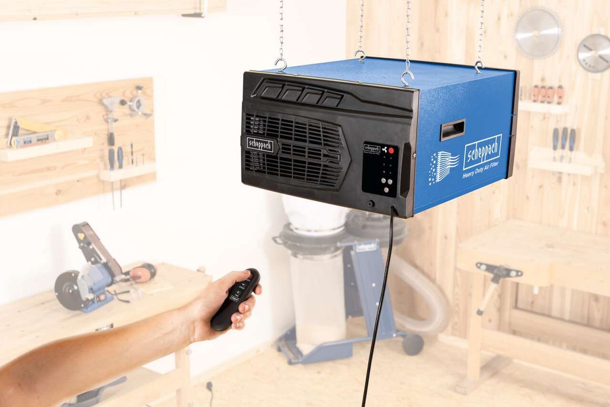 Scheppach Luftreiniger HDA-14 mit Filtereinheit und Bedienelementen