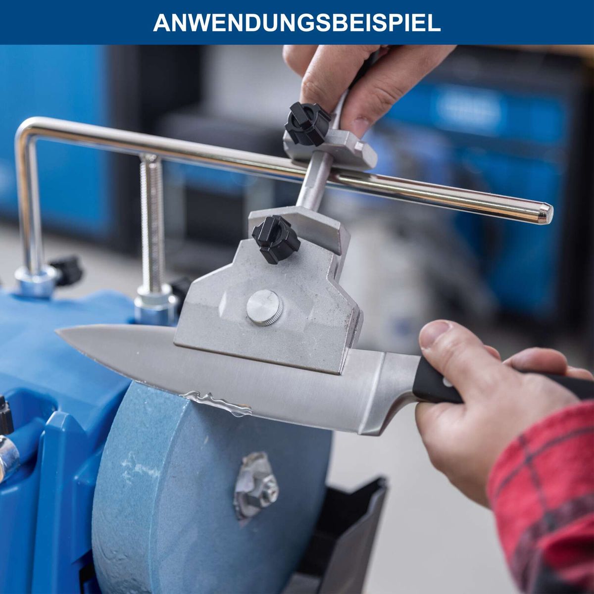 Scheppach-Werkzeug mit Clamp-System für präzise Halterung von Werkstücken auf der Scheibe