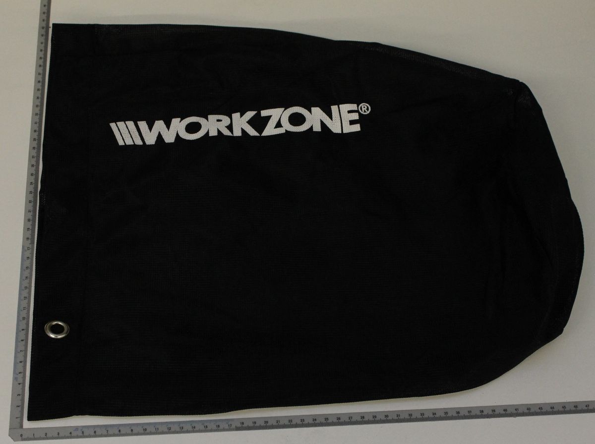 Workzone Auffangsack für Holzreste, Maßband zur Größenkontrolle