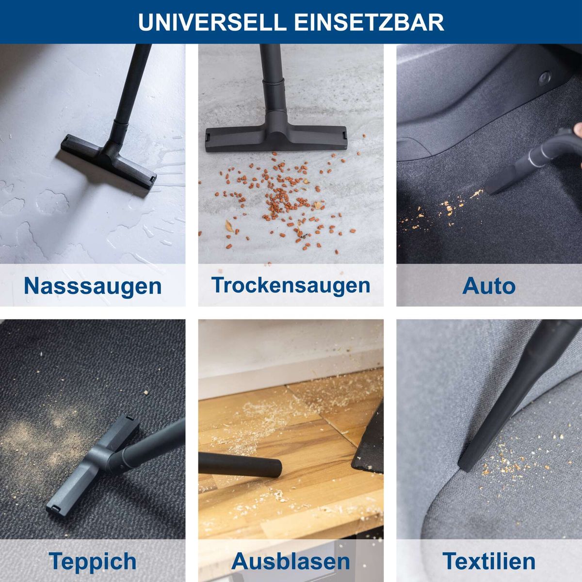 Universalreinigungstücher für Nass- und Trockenreinigung, Auto, Teppich, Textilien und Ausblasen von Staub