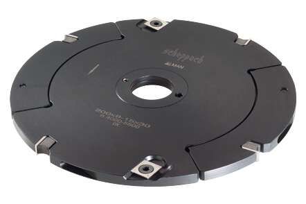 Scheppach HW-Wendeplatten-Verstell-Schlitzfräser, Ansicht von oben.