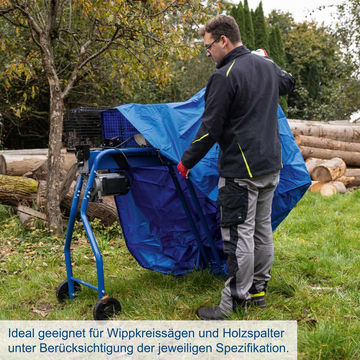 Scheppach-Wippkreissäge mit Holzspalter-Funktion für präzise Bearbeitung nach Spezifikation