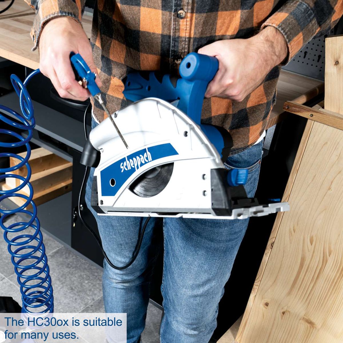 Scheppach HC30ox air compressor with versatile usage description