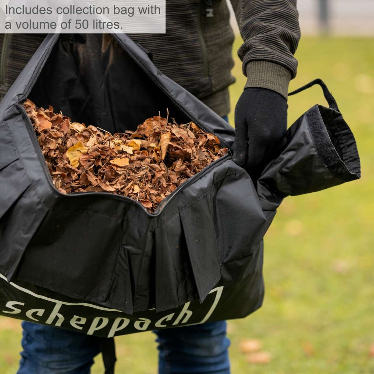 Scheppach 50-litre collection bag for leaf blower system
