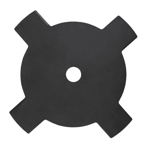 Messer für Freischneider und Motorsensen Scheppach, 4-Zähne, Ansicht von oben.