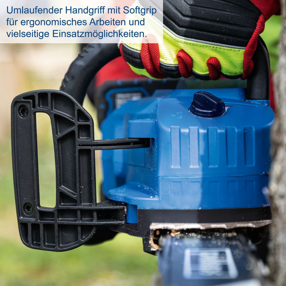 Ergonomischer Handgriff mit weichem Grip für komfortables Arbeiten und vielfältige Handhabung