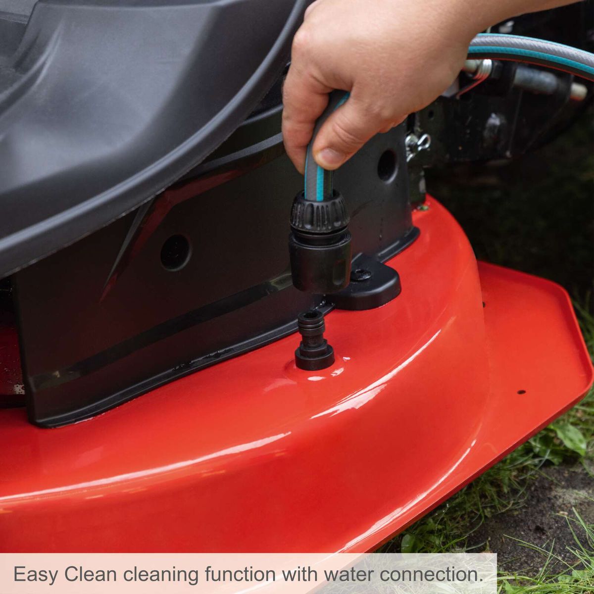 Das Gerät verfügt über eine einfache Reinigungsfunktion mit Wasseranschluss.