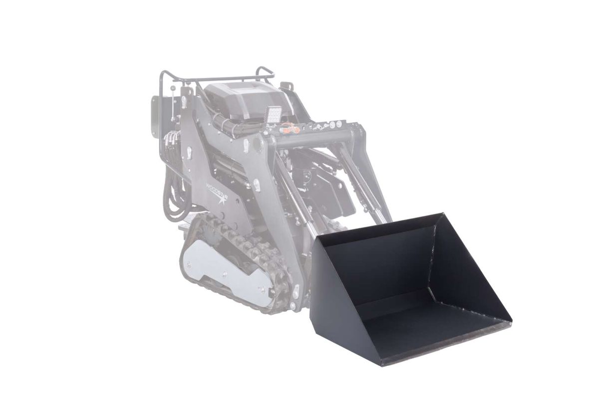 Scheppach-Erdschaufel mit 130-Liter-Fassungsvermögen, frontseitige Perspektive