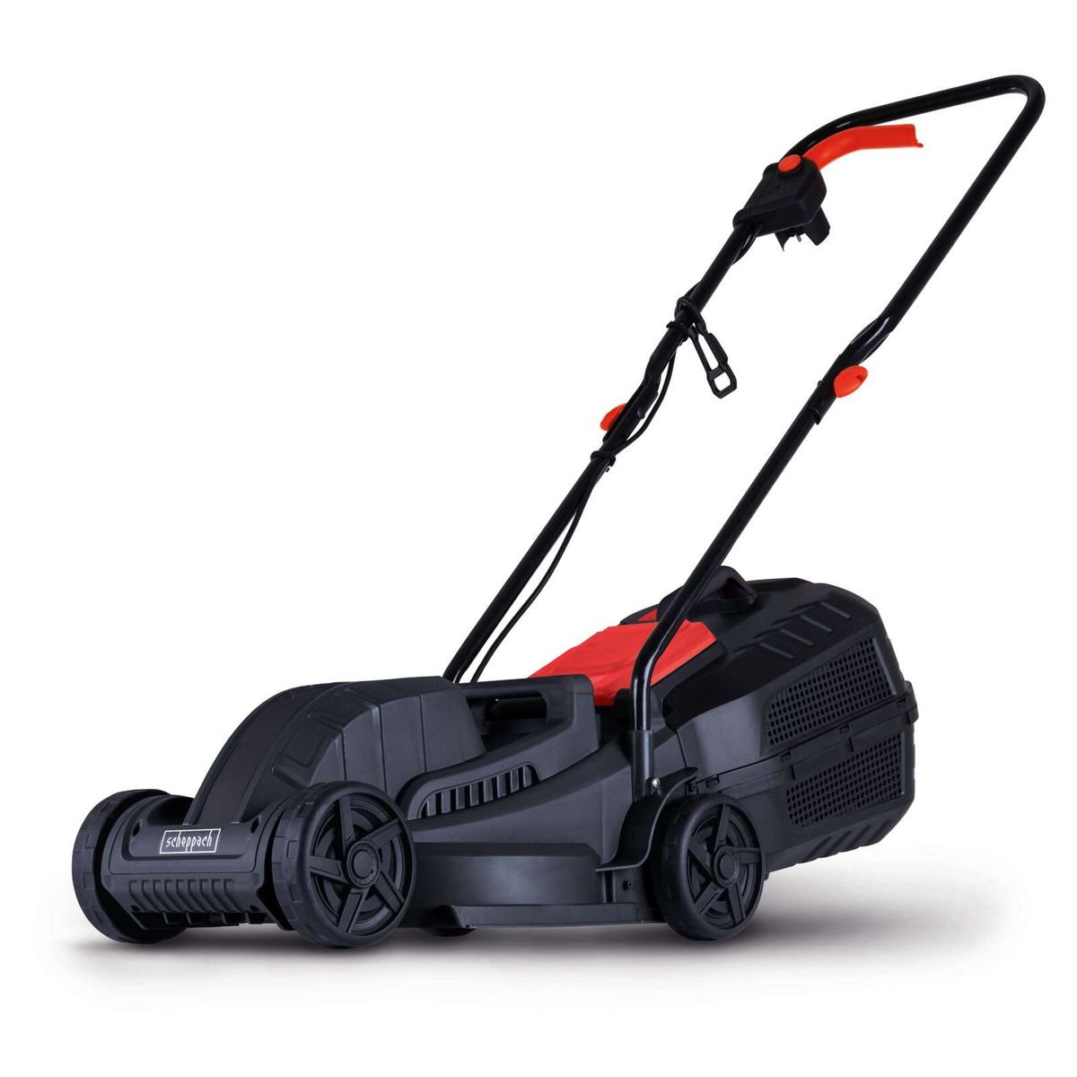 Elektro-Rasenmäher mit 32 cm Schnittbreite und 20–60 mm Schnitthöhe, inkl. 30-Liter-Fangkorb für Scheppach ELM320