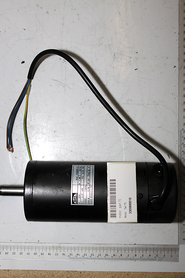 Scheppach-Motor mit Anschlusskabel und Beschriftung, Teilnummer 3300660010