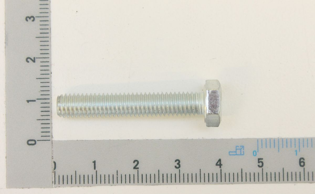 Sechskantschraube mit Gewinde M6 über 35 mm Länge, verzinkt