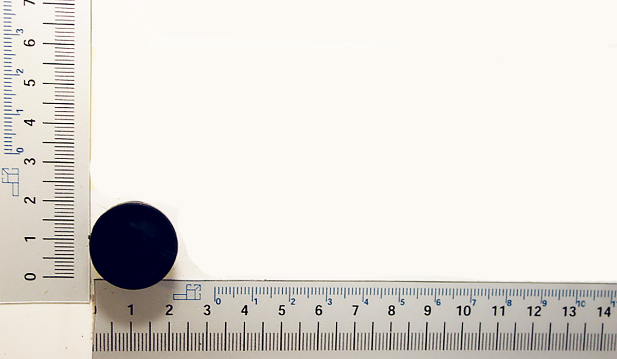 Scheppach-Messskala mit Rundobjekt zur Veranschaulichung der Skalierung