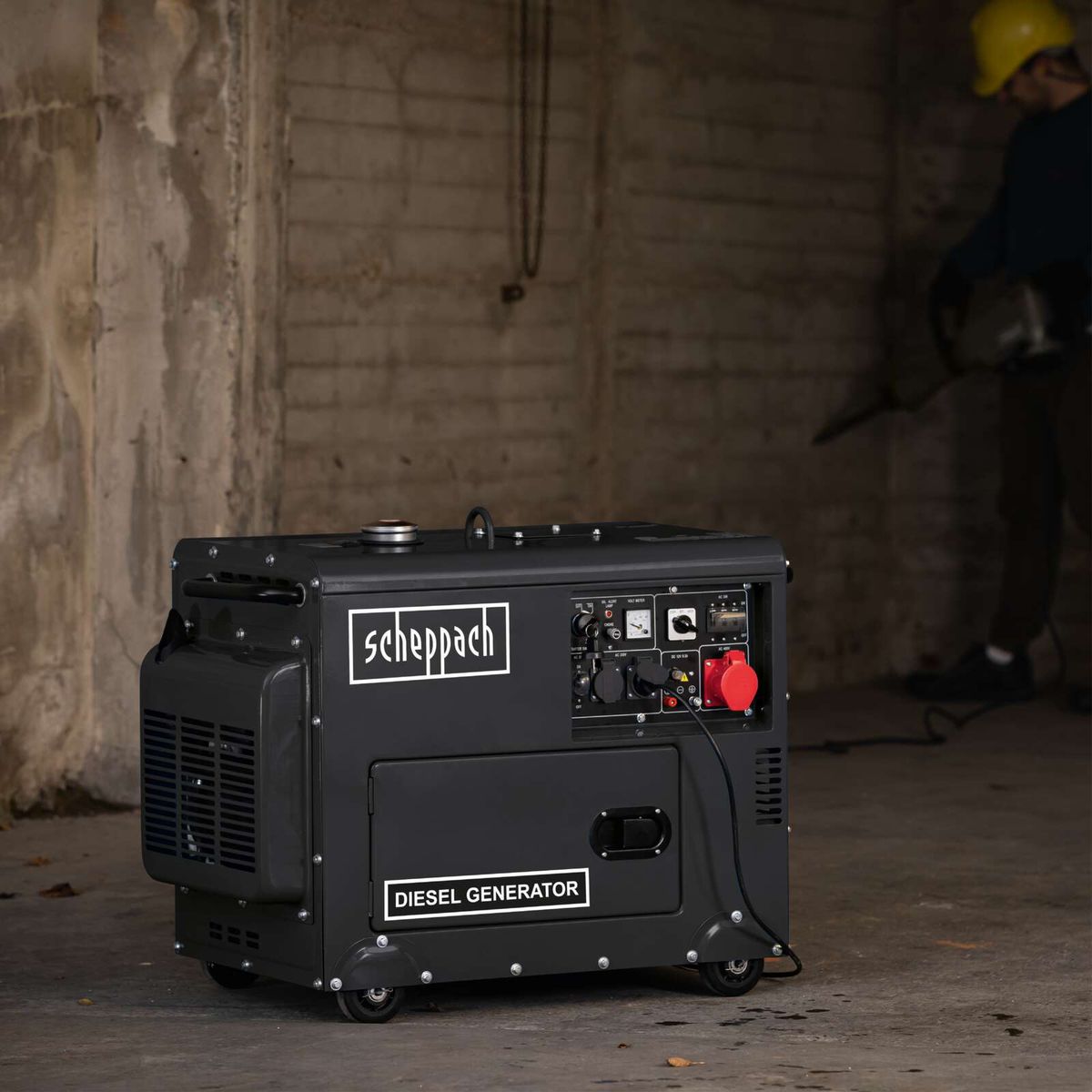 Diesel-Stromerzeuger mit Elektrostarter, 5000 Watt, 7,7 PS, 2x 230V und 1x 400V Steckdose