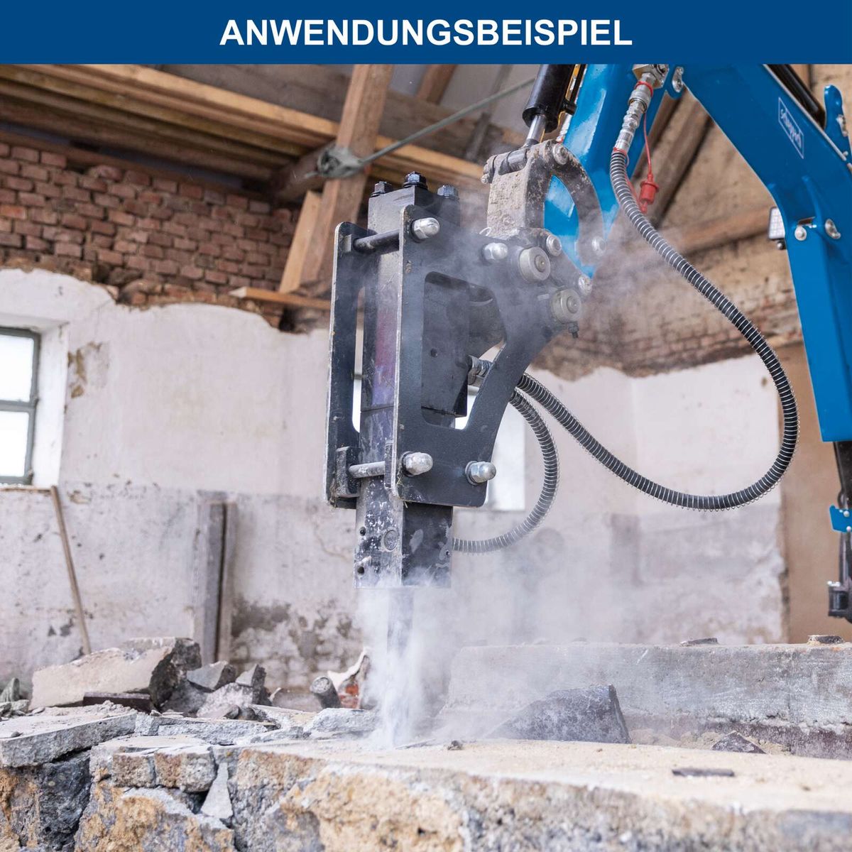 Scheppach-Druckluftbohrmaschine mit hydraulischem Antrieb und Bohrkammern für präzise Bohrungen in Beton und Stein
