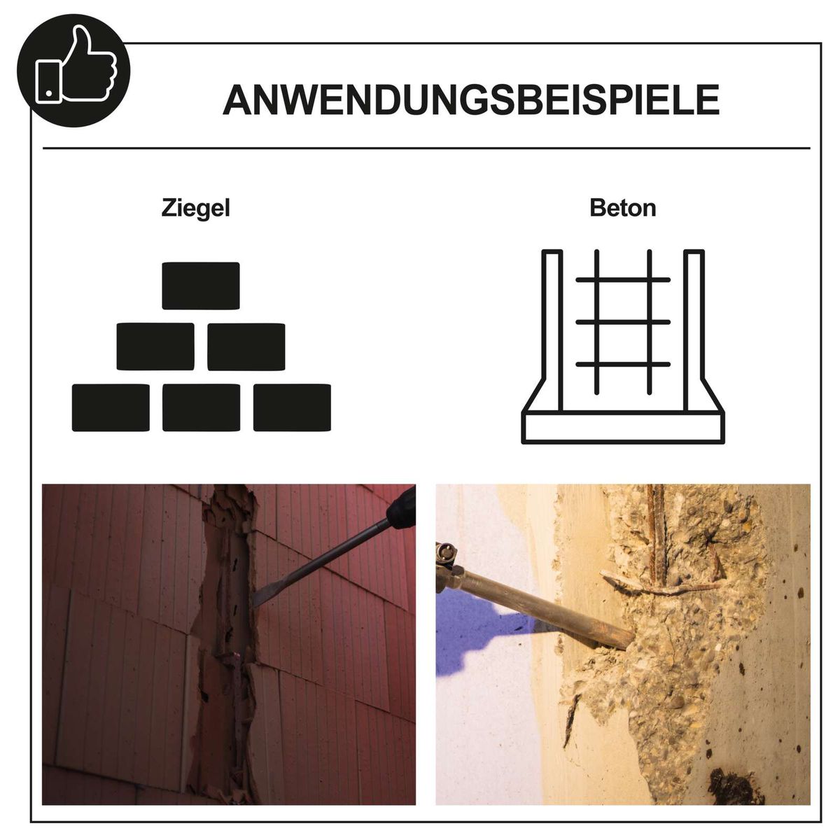 Das Scheppach-Bohrgerät eignet sich für Ziegel und Beton. Es verfügt über eine spezielle Halterung für stabilen Halt und ist für verschiedene Materialien geeignet.