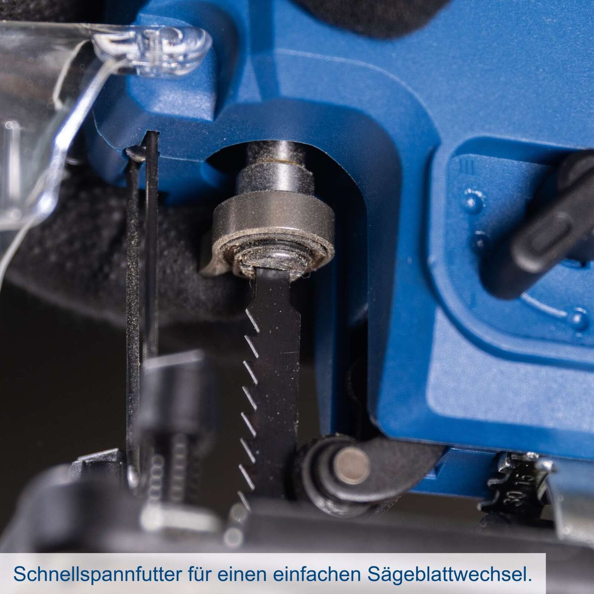 Quickspannfutter für Sägeblattwechsel der Akku-Stichsäge