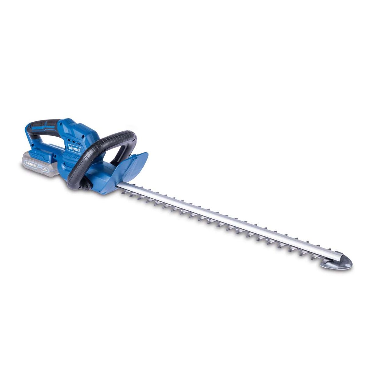 Die Akku-Heckenschere C-HT570-X von Scheppach hat eine Schnittlänge von 510 mm und eine Schnittstärke von 16 mm. Das Schwert misst 560 mm. Die Heckenschere ist kabellos und ideal für den Heimwerkergebrauch.